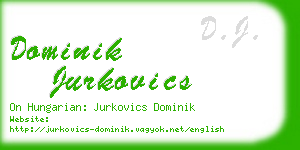 dominik jurkovics business card
